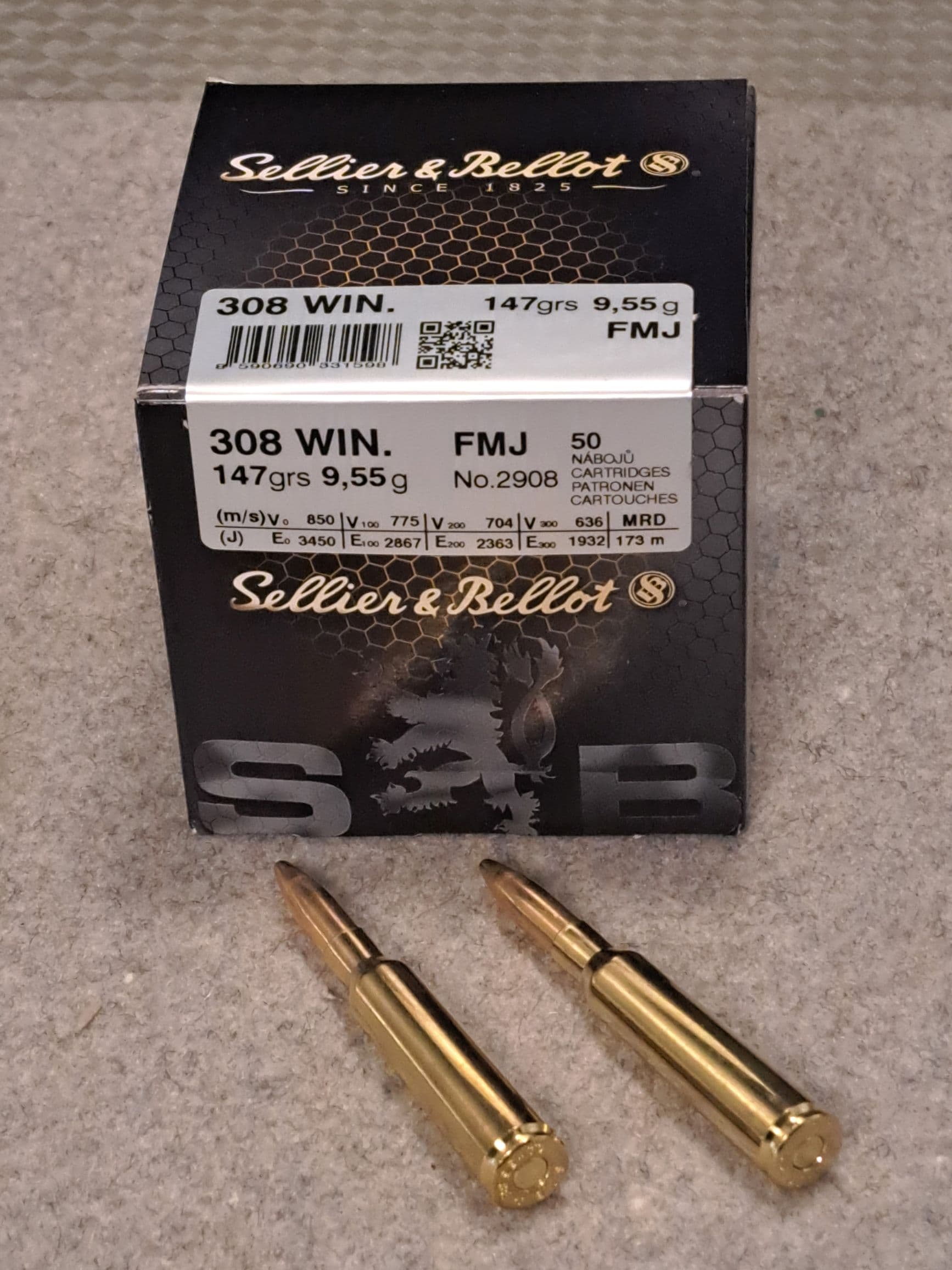 S&B .308 Win. 147grs FMJ - Image 1