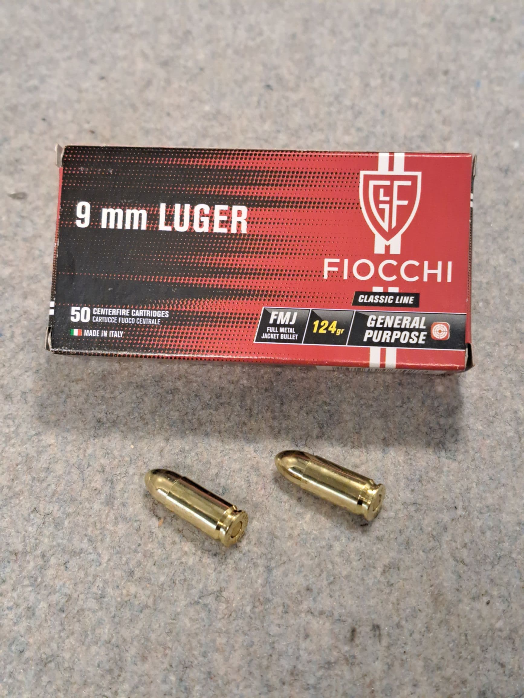 Fiocchi 9mm Luger 124grs FMJ - Image 1